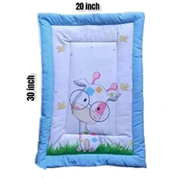 New Born Baby Pom Pom Cotton Baby Bed | Baby Bedding set | Godadi | Kids Bed | Godadi for Baby | Godari | Cradle Bed | Crib Sheet | Changing Mat Baby Godadi | Godari | Bedding Set | Unique Design set of 2 (Multicolor)