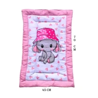 New Born Baby Pom Pom Cotton Baby Bed | Baby Bedding set | Godadi | Kids Bed | Godadi for Baby | Godari | Cradle Bed | Crib Sheet | Changing Mat Baby Godadi | Godari | Bedding Set | Unique Design set of 2 (Multicolor)