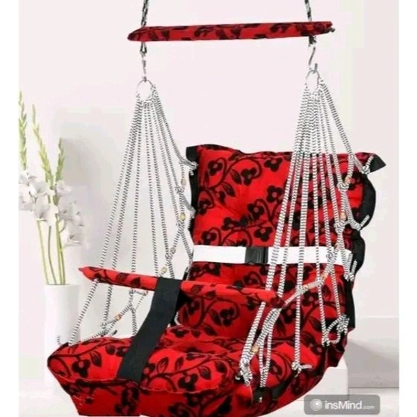 Baby Swing for Kids Children Folding Hanging Chair Washable 1-5 Years with Safety Belt | Garden Jhula for Babies for Indoor and Outdoor - Multi Colour
