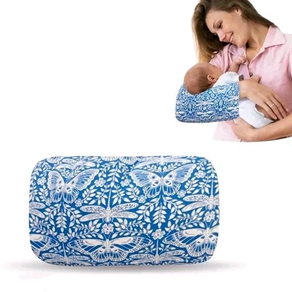 ZIKKU Premium Arm Feeding Pillow with Cotton & Soft Padding – Baby Breastfeeding Support (Blue) Soft Newborn Feeding Pillow for Breastfeeding Mothers – Portable, Lightweight & Washable Design Maternity Nursing Support Pillow with Premium Padding – Best Baby Feeding Cushion for New Moms
