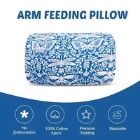 ZIKKU Premium Arm Feeding Pillow with Cotton & Soft Padding – Baby Breastfeeding Support (Blue) Soft Newborn Feeding Pillow for Breastfeeding Mothers – Portable, Lightweight & Washable Design Maternity Nursing Support Pillow with Premium Padding – Best Baby Feeding Cushion for New Moms
