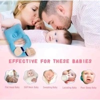 Baby Hugging Pillow for Head Shaping | Neck Support New Born Baby Infant Pillow/Takiya/Cushion (Sky-Blue)