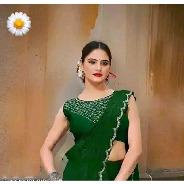 New Design Fancy Sarees With Siroski Daimond ( Hotfix Daimond ) Work Soft Pretty Sarees Party Wear Sarees - Green