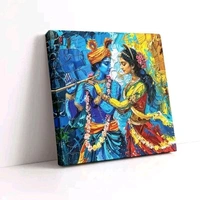 Radha Krishna Canvas Art Painting for Living | Bedroom | Pooja Room | Hotel Canvas 20 inch x 20 inch Painting