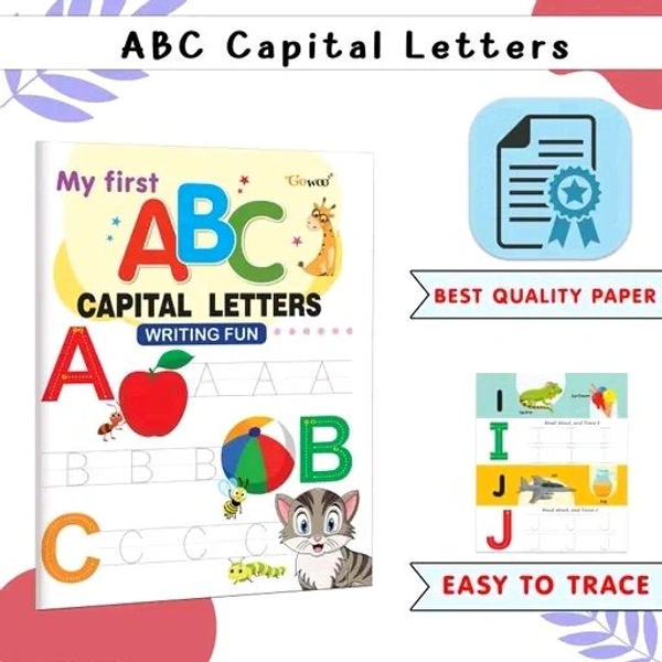 My First Capital Letters ABC, Small Letters abc, Numbers 1-20 and Line Tracing Patterns Writing Fun : Kids Educational Writing Book, Writing book for Toddlers, Educational leaning Book, Writing Practice Set | Combo of 4 Writing Books