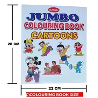 Kids Early Learning Colouring Book - Cartoons, Jumbo Colouring Book, Activity Book