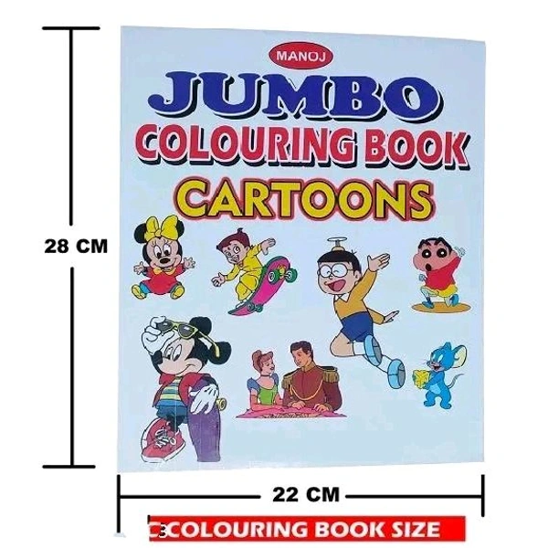 Kids Early Learning Colouring Book - Cartoons, Jumbo Colouring Book, Activity Book