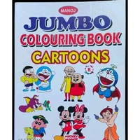 Kids Early Learning Colouring Book - Cartoons, Jumbo Colouring Book, Activity Book