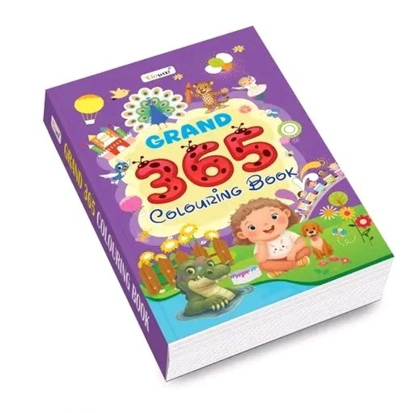 GRAND - 365 Colouring Book :- Painting and drawing book for kids, creative learning for toddlers, educational colouring book