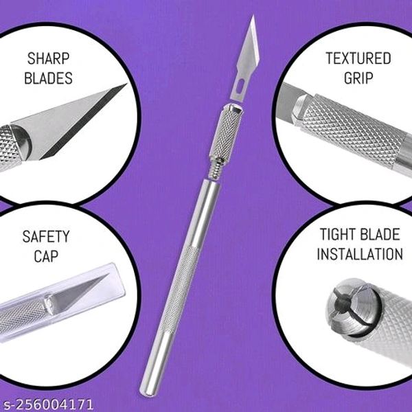 Eenfnety™ Esnfnety™ Fuzzy PCENF5210 Art Knifes*Blade Material: Alloy SteelHandle Material: AluminiumMaterial: Stainless SteelNet Quantity (N): 1Style: ClassicProduct Height: 1 CmProduct Length: 1 CmProduct Breadth: 1 CmProduct Weight: 0.2 GDispatch: 1 Day*Proof of Safe Delivery! Click to know on Safety Standards of Delivery Partners- https://ltl.sh/y_nZrAV3
