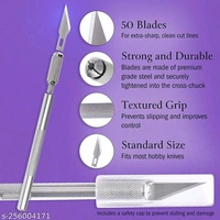 Eenfnety™ Esnfnety™ Fuzzy PCENF5210 Art Knifes*Blade Material: Alloy SteelHandle Material: AluminiumMaterial: Stainless SteelNet Quantity (N): 1Style: ClassicProduct Height: 1 CmProduct Length: 1 CmProduct Breadth: 1 CmProduct Weight: 0.2 GDispatch: 1 Day*Proof of Safe Delivery! Click to know on Safety Standards of Delivery Partners- https://ltl.sh/y_nZrAV3