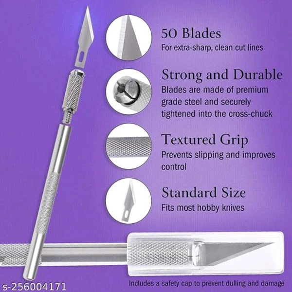 Eenfnety™ Esnfnety™ Fuzzy PCENF5210 Art Knifes*Blade Material: Alloy SteelHandle Material: AluminiumMaterial: Stainless SteelNet Quantity (N): 1Style: ClassicProduct Height: 1 CmProduct Length: 1 CmProduct Breadth: 1 CmProduct Weight: 0.2 GDispatch: 1 Day*Proof of Safe Delivery! Click to know on Safety Standards of Delivery Partners- https://ltl.sh/y_nZrAV3