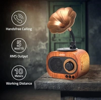 Eenfnety™ PREPAID Artis BT12 Classic Retro Wireless BT Speaker with FM/USB/PREPAID Only  AUX in & Hands Free Calling (5W RMS Output) PCENF5280