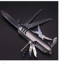 Multifunction Swiss Knife Folding Outdoor Hunting Knife Army Pocket Travel Camping Kit Stainless 