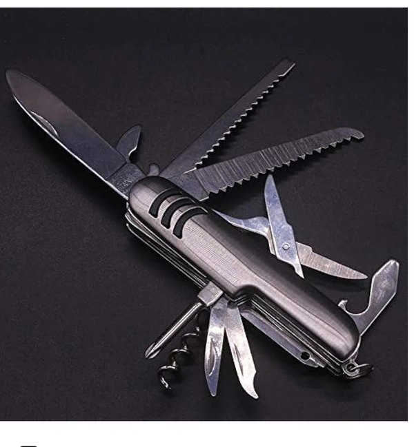 Multifunction Swiss Knife Folding Outdoor Hunting Knife Army Pocket Travel Camping Kit Stainless 