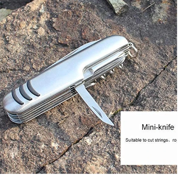 Multifunction Swiss Knife Folding Outdoor Hunting Knife Army Pocket Travel Camping Kit Stainless 