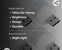 Stewit Plug in LED Night Light Mini USB LED Light Flexible USB LED Ambient Light Mini USB LED Light,…See mor