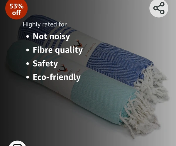 PATVY Bath Towels| Light Weight Turkish Style Bath Towels for Men Large Size Cotton|75 x 150cm Quick Absorption &Faster Drying Bath Towel for Women| 100% Cotton (Pack of 2, Water Green & Royal Blue)