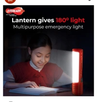 Eveready CITYLITE Multipurpose Emergency Rechargeable Lantern | HL50 | 2W Torch & 3W Lantern | Micro USB Fast Charging | Overcharge Protection | Powered by 3.7V Li-Ion Battery | Red, Blue & GreenDeal