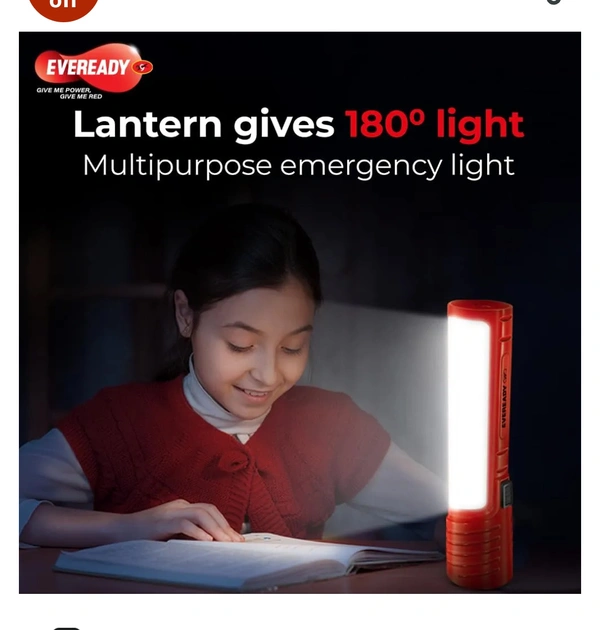 Eveready CITYLITE Multipurpose Emergency Rechargeable Lantern | HL50 | 2W Torch & 3W Lantern | Micro USB Fast Charging | Overcharge Protection | Powered by 3.7V Li-Ion Battery | Red, Blue & GreenDeal