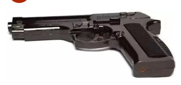 Heavy Metal Full Cock Dummy Pistol Gun Lighter with Windproof Flame Cast Iron, Nickel Pullback - Fully Metal Gun 608 Cigarette Lighter (Grey & Black) Without Gas