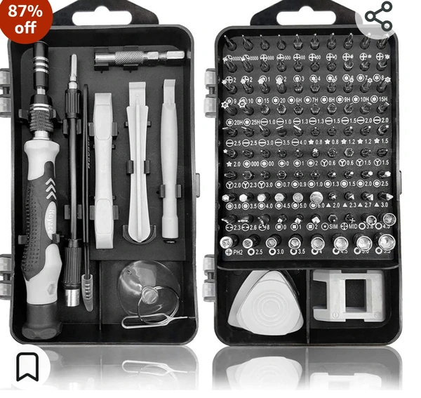 Mcare Screw driver Tool kit set, 115 in 1 Professional Precision Screwdriver Set, Multipurpose Mobile, Computer, Laptop repair tool set kit, Home repairing kit.