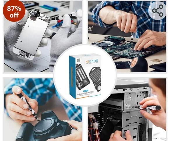 Mcare Screw driver Tool kit set, 115 in 1 Professional Precision Screwdriver Set, Multipurpose Mobile, Computer, Laptop repair tool set kit, Home repairing kit.