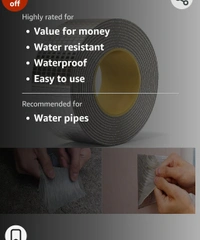 HONOLY Leakage Repair Waterproof Tape for Pipe Leakage Roof Water Leakage Solution Aluminium Foil Tape Waterproof Adhesive Tape Sealing Butyl Rubber Tape for Leakage (5CM*5M (Pack Of 1))77%off - Under 1kg