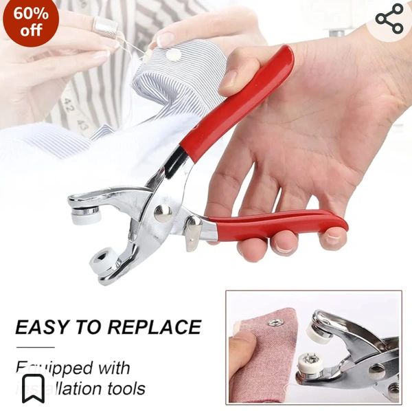 DREWIT ENTERPRISE Premium Snap Buttons, Easy to Operate 100 Sets Five Prong Buckles 100 Sets Snap Buckles Leather Snap Kit for Baby Children's Clothing for Household Machine Pliers Press Tool Kit