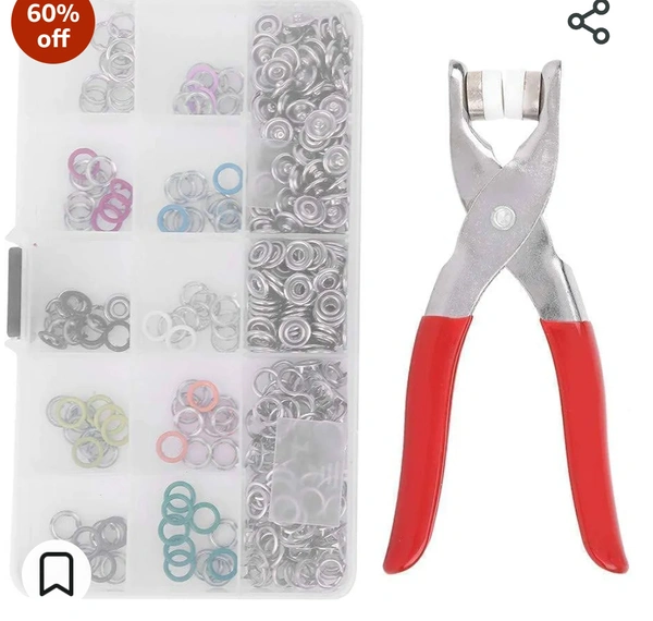 DREWIT ENTERPRISE Premium Snap Buttons, Easy to Operate 100 Sets Five Prong Buckles 100 Sets Snap Buckles Leather Snap Kit for Baby Children's Clothing for Household Machine Pliers Press Tool Kit