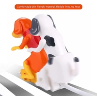 AWMSKONG Funny Humping Dog Fast Charger Cable,Portable Stray Dog Charging Cable,Dog Toy Smartphone USB Cable Charger,for iPhone Android Type-C Various Models Phones. (Orange, Type-C)  - Web Orange