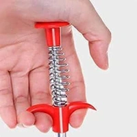 BELOXY Drain Pipe Cleaning Spring Stick, Hair Catching Drain Pipe Cleaning Claw Wire, Sink Cleaning Stick Sewer Sink Tub Dredge Remover, Spring Drain Pipe Basin Cleaner Tool (160 cm) (2)