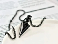 Zayraaa zayraa Stunning Trendy Black Arrow Pendant For Boys/Men| Stylish Pendant Rhodium Metallic 