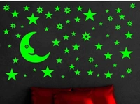 Eenfnety ™ Dreamkraft 30 cm Galaxy of Stars Big Size Moon And Stars 49 Radium Glow In Dark Wall Stickers For Bedroom /Living Room Home Decor (pack Of 1) 