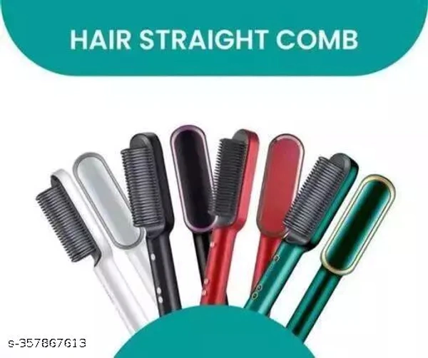 Hair Straightener Brush,Hair Straightening Iron Built with Comb, Fast Heating & 5 Temp Settings & Anti-Scald, Perfect for Professional Salon at Home Hair Styler (Multicolor)
