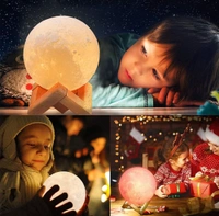 3D Moon Lamp 7 Colour 15 cm Changeable Sensor Moon Night Lamp for Bedroom, Touch Lamp, Moonlight Lamp with Stand & USB for Bedside, Valentine Gifts, Festival Gifts, Corporate Gifts, Wedding Gifts
