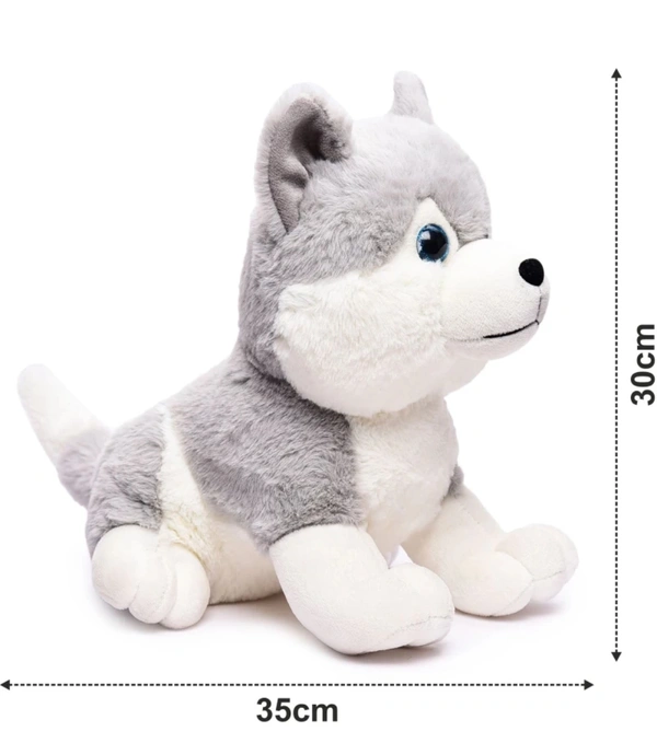 Webby Big Size Plush Husky Dog Stuffed Animal Soft Toy, Gifts For Kids And Adult 40cm (
