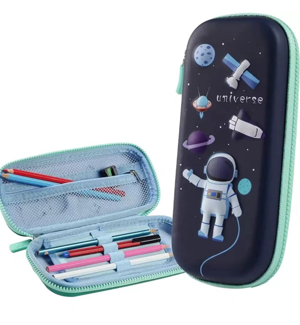 Adoere 3D Space Astronaut Theme Pencil Case Stationary Organiser Box For School Classes