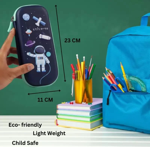 Adoere 3D Space Astronaut Theme Pencil Case Stationary Organiser Box For School Classes
