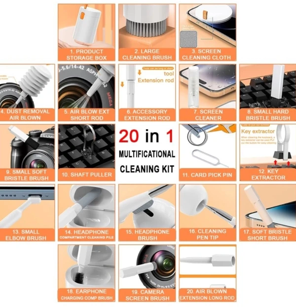 CLAW Q 20- In - 1 Cleaning Kit For Computer, Laptop, Mobile (Q20)