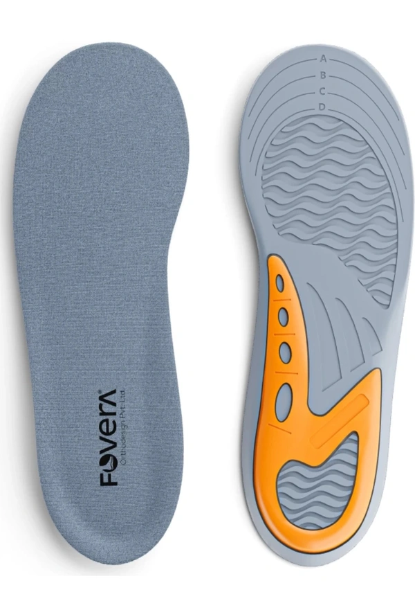 FOVERA Gel Insoles - Shoe Inserts For Walking, Running Hiking - All Day Comfort  - Bright Sun