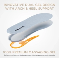FOVERA Gel Insoles - Shoe Inserts For Walking, Running Hiking - All Day Comfort  - Bright Sun