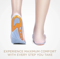 FOVERA Gel Insoles - Shoe Inserts For Walking, Running Hiking - All Day Comfort  - Bright Sun