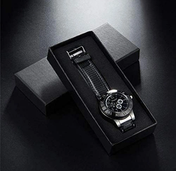 Luvy USB Cigarette Lighter Watch Rechargeable flameless Windproof Unique Designer Wristwatch .2 in 1 Watch Lighter for Cigarette Stylish (Black)59%off