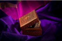 UMAAS Unique Wooden Handicrafts® Handmade Wooden Jewellery Box for Women Jewel Organizer Square Elephant Décor 4x4 inch(Gift for raksha bandhan)