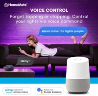 HomeMate Wi-Fi Multicolour Smart LED Strip Kit | 5 Meters | Music Sync Feature | No Hub Required | Works with Amazon Alexa, Google Home & Siri (RGB 5 Meter Kit with Built-in Mic Controller) 