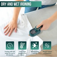 CLEGO Portable Mini Garment Steamer - Lightweight, Foldable, and Handheld Travel Iron Support Dry And Wet Wrinkle Removal in Clothes - Teal