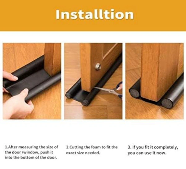 Radiant Door Dust Air Sound Stopper for Home (Size-36), Brown (Pack of 3)