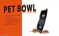 Fondle dog Stainless Steel Bowl with Anti Skid/Slip Rubber Base for Food and Water with Squeaky Pet Toy for Pets, Dogs, Puppy, Cat, Kittens
