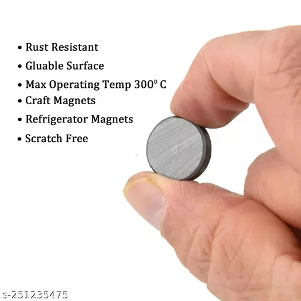 AmigozZ Strong Ferrite Magnets in Disc Shape for Photo Gallery, Arts & Crafts, Refrigerator Magnet, Hobby, School Projects & Office (18x3mm - 25 Pieces)Colour : Black